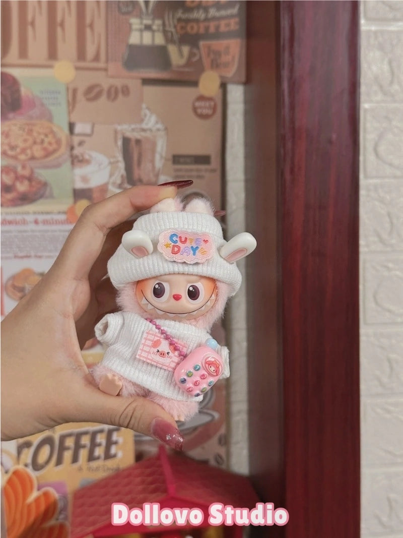 Pink Knit Rabbit Sweater Outfit