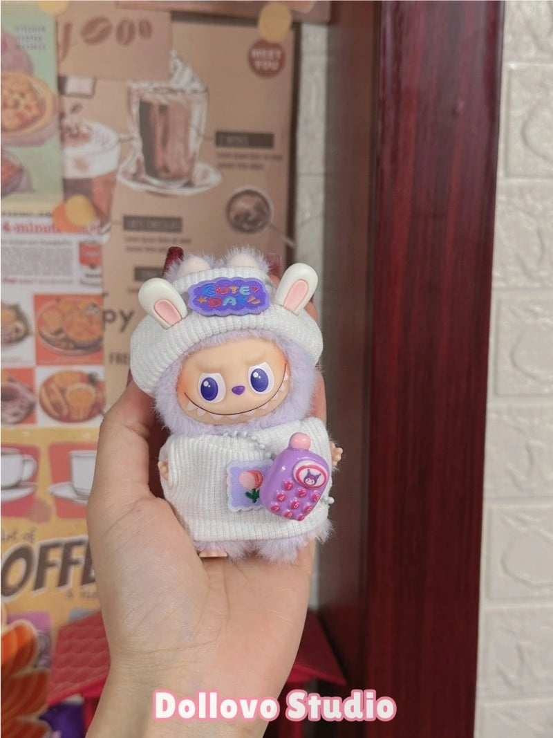 Purple Knit Rabbit Sweater Outfit