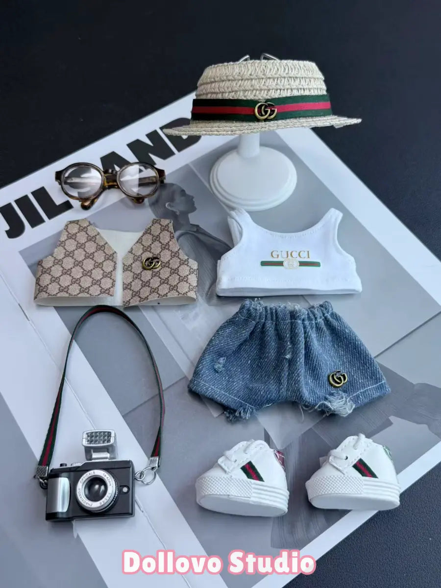 Gucci Vintage Vlogger Outfit with Camera
