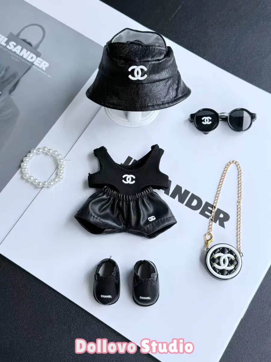 Chanel Leather All-Black City Walk Outfit