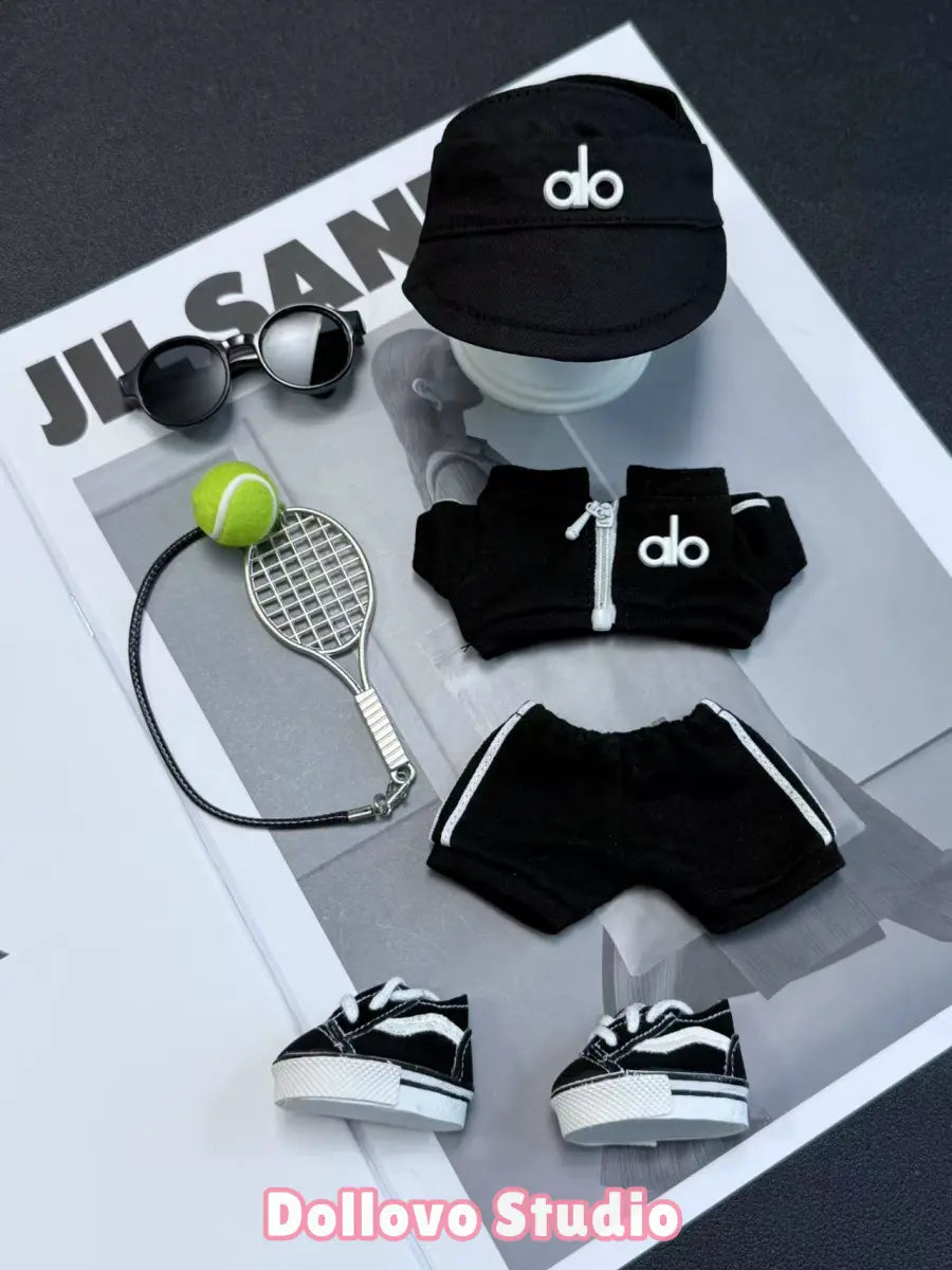 Alo All-Black Tennis Outfit