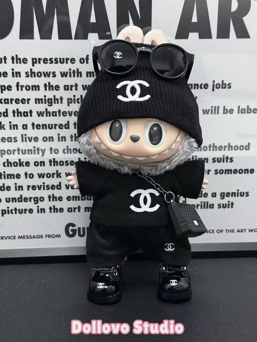 Chanel Black Cozy Street Outfit