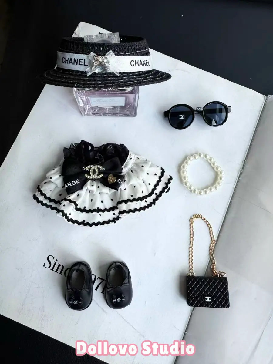 Chanel Black & White Tone Princess Dress