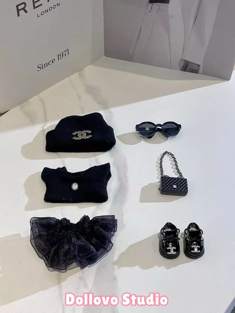 Chanel All-Black Winter Dress Outfit