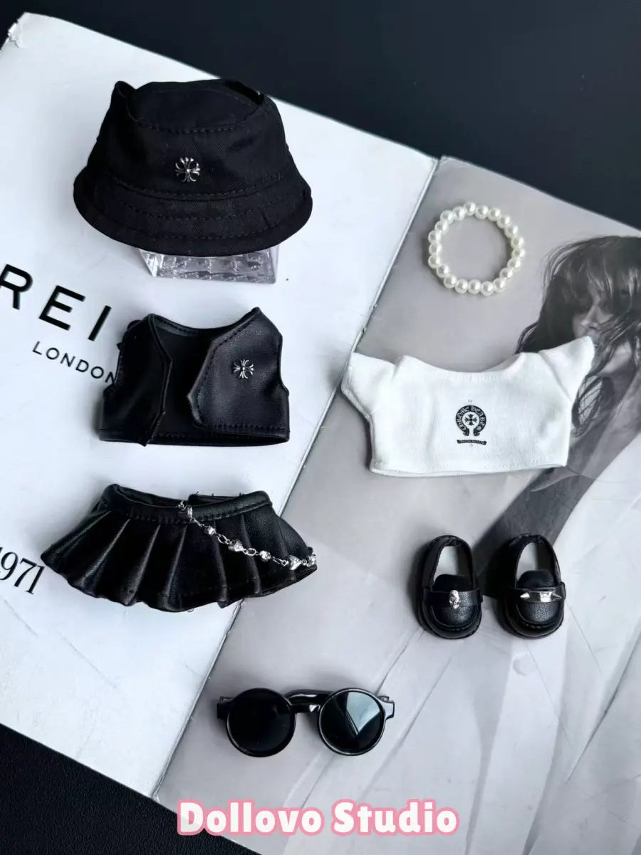 Chrome Hearts Cool Leather Jacket & Skirt Outfit