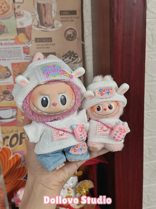 Pink Knit Rabbit Sweater Outfit