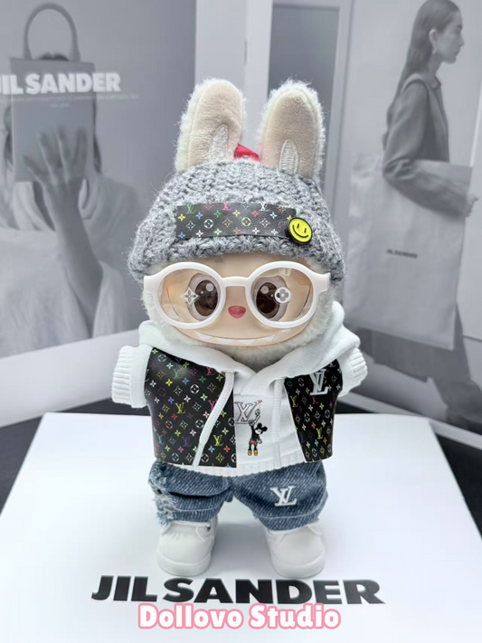 Winter Streetwear Hoodie Outfit with Leather Vest