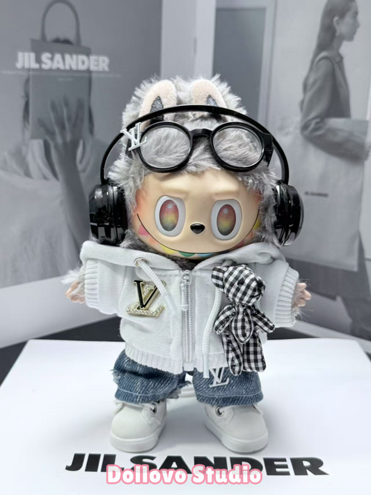 Trendy Bear Hoodie with Headset