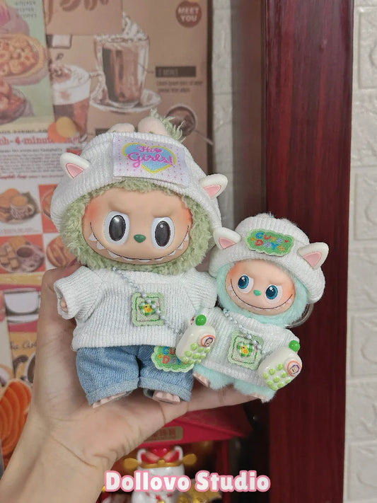 Green Knit Rabbit Sweater Outfit