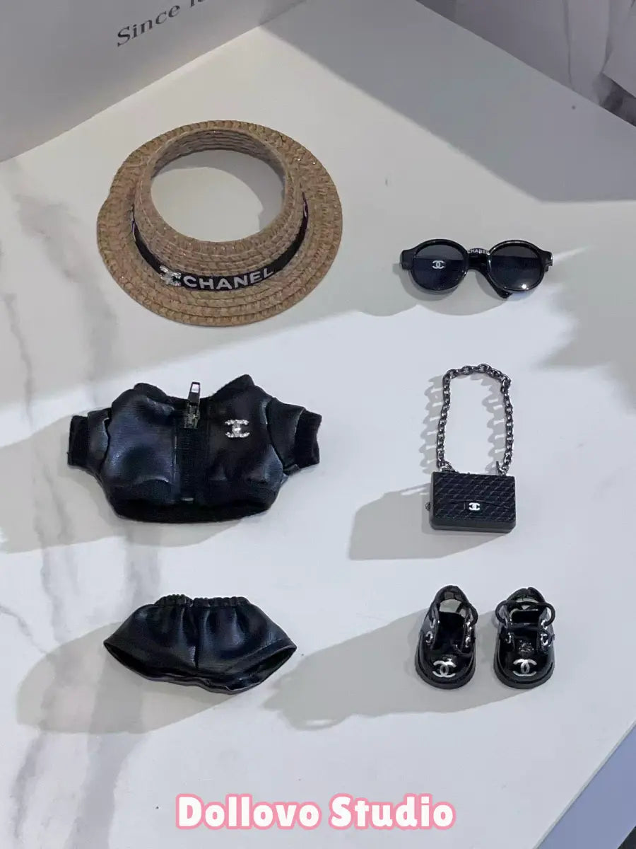 Chanel All-Black Leather City Run Outfit