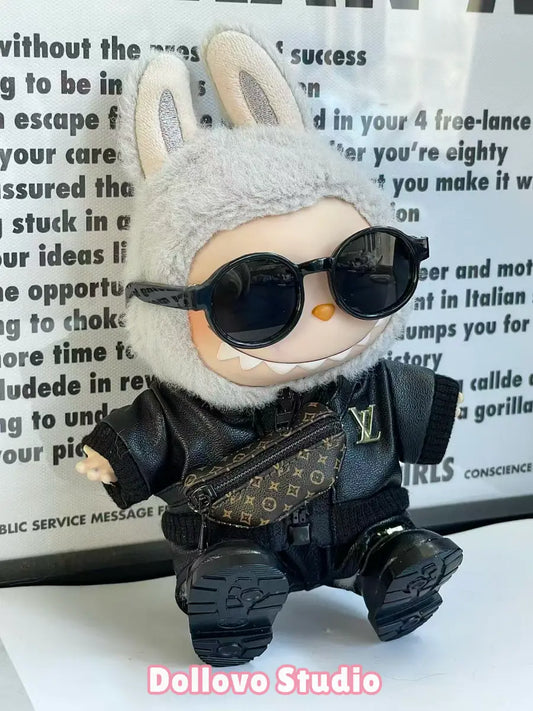 LV All-Black Leather Jacket Outfit