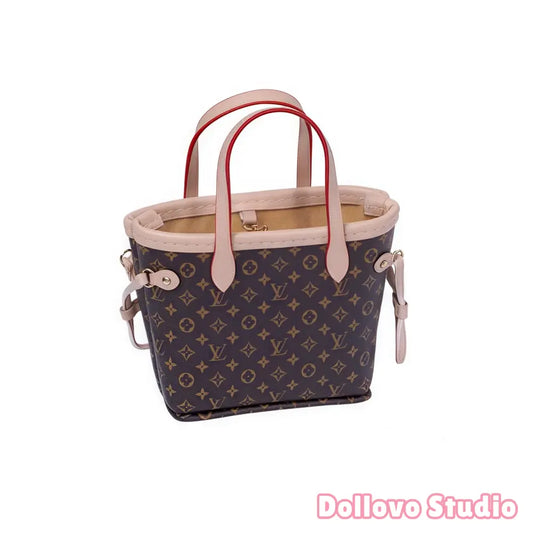 Handmade Mini Monogram Neverfull Tote  for Doll