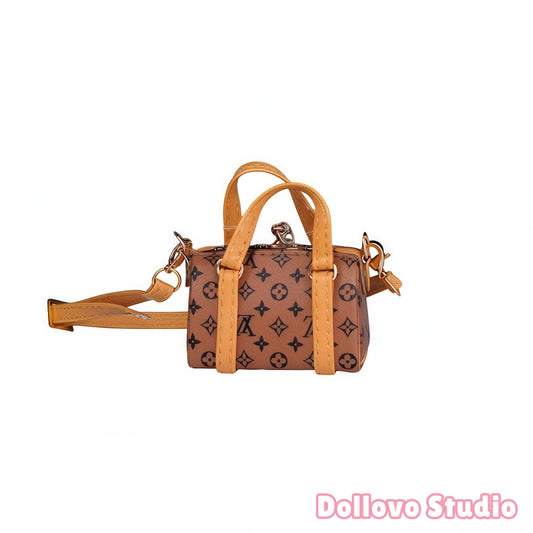 Handmade Mini Travel Bag  for Doll - L.V. Inspired