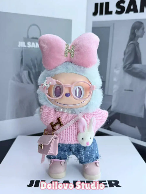 Hermes Pinky Rabbit Outfit with Bow