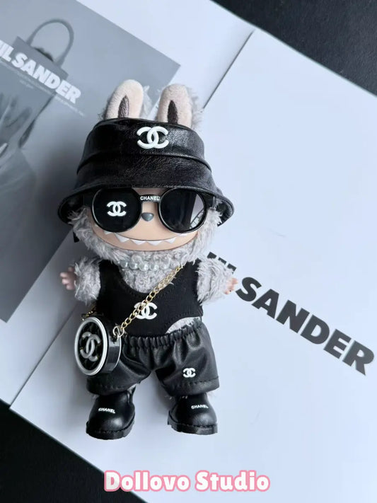 Chanel Leather All-Black City Walk Outfit