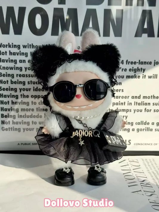 Dior Black Cat Dress Outfit