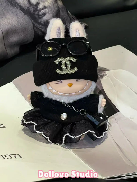 Chanel All-Black Winter Dress Outfit