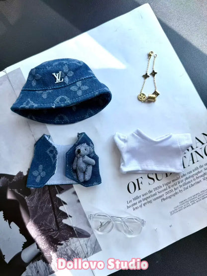 LV Teddy Bear Denim Outfit